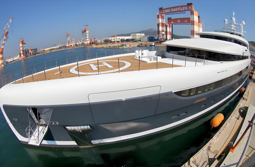 Yuli Teak Deck, raggiungimento del viaggio da sogno sul mare della nave da crociera di lusso Yantai CIMC Raffles' Fantasy '